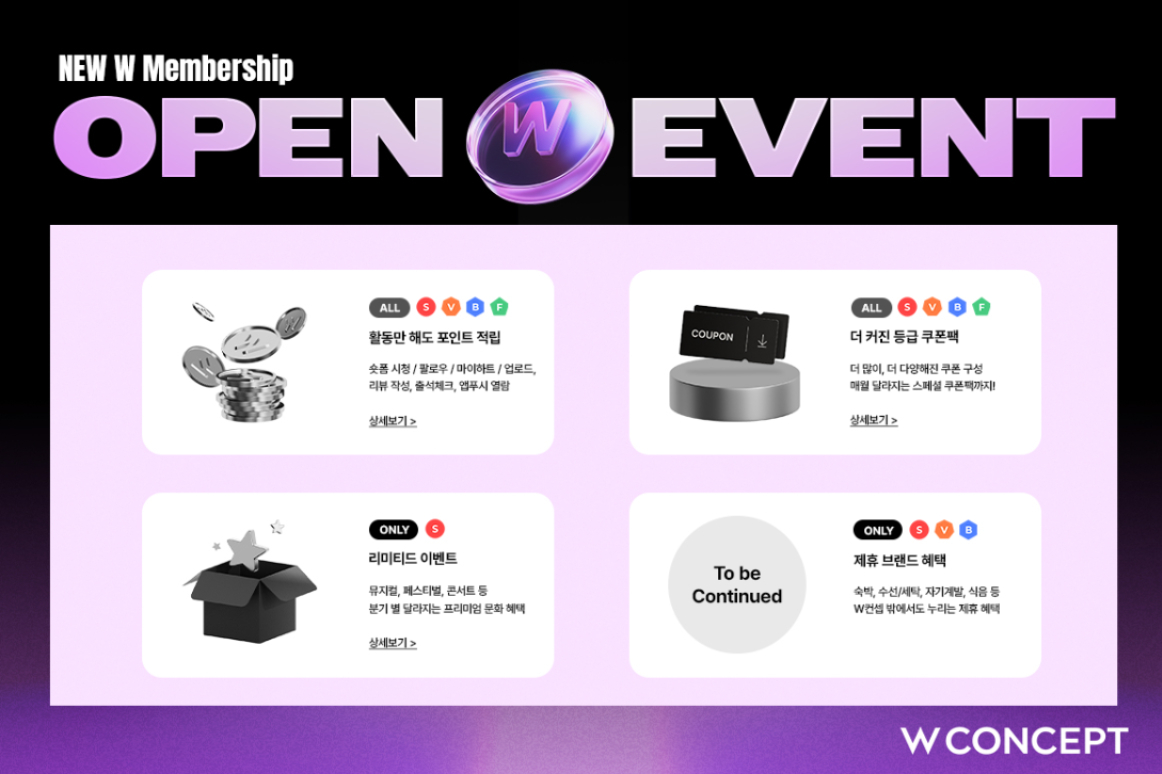 W컨셉, 회원 등급제 개편... 'W멤버십'으로 고객 혜택 강화 - 뉴스 썸네일 이미지